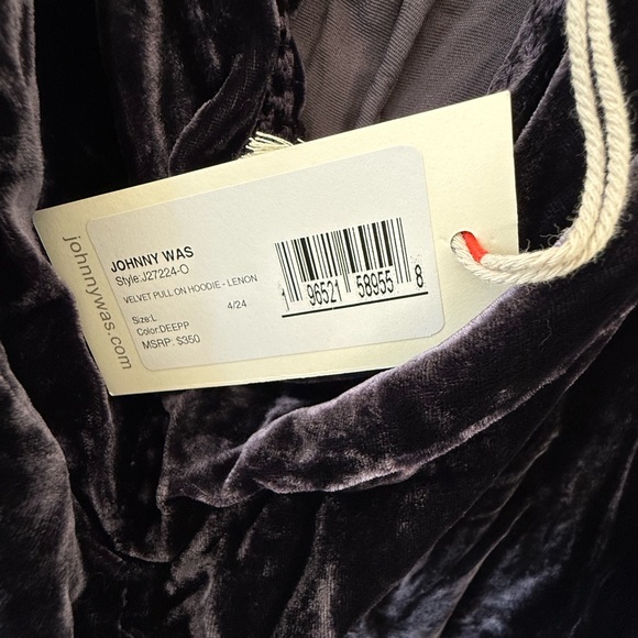 Johnny Was Deep Velvet Hoodie - Picture 3 of 3